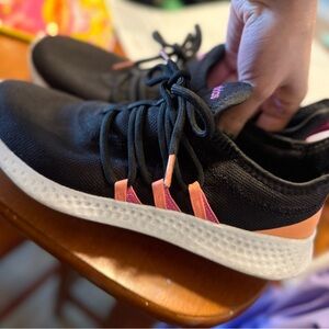 Women's Black and Pink Athletic Shoes